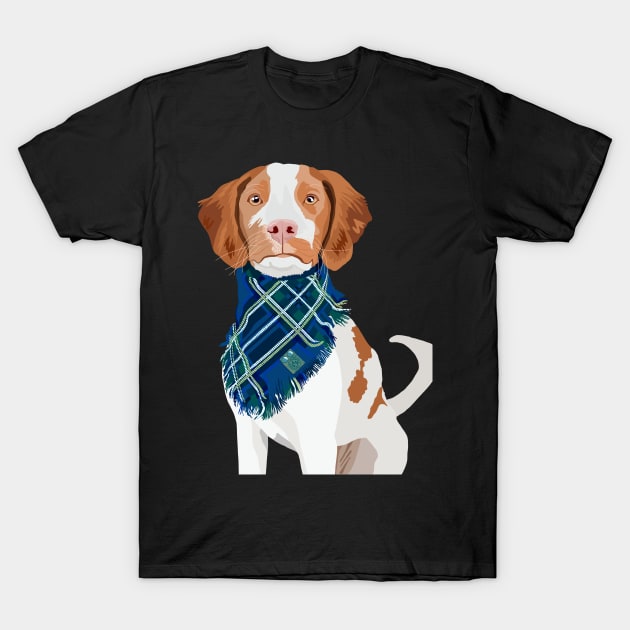 Brittany Spaniel Dog T-Shirt by quirkyandkind